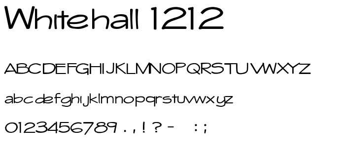 Whitehall 1212 font